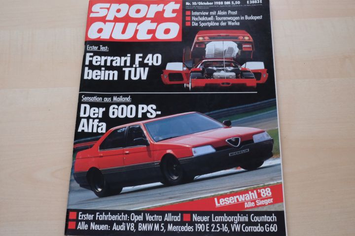 Deckblatt Sport Auto (10/1988)